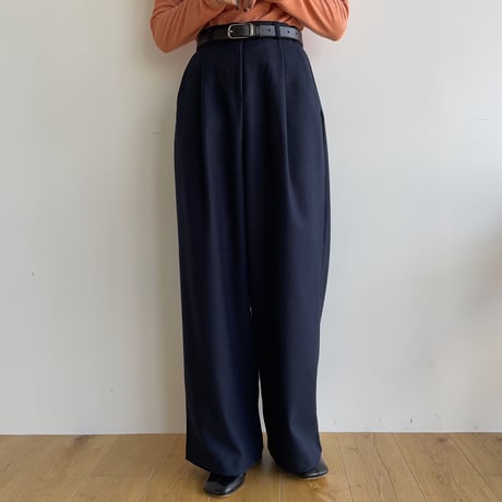 《予約販売》material tuck wide pants/3colors_np0711