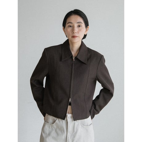 《予約販売》double zip minimal jacket/2colors_no0531
