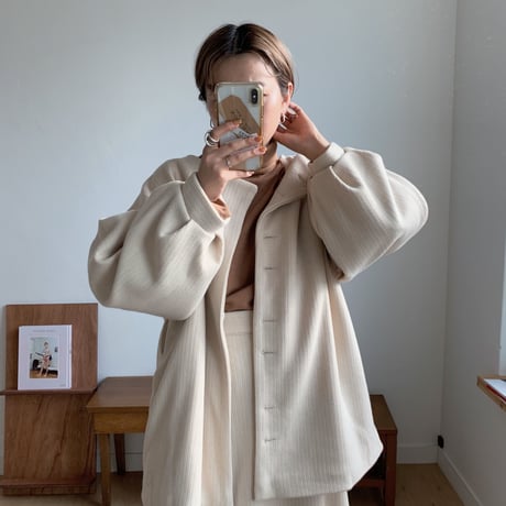 ✳︎予約販売✳︎puff middle coat/Ivory_no0031