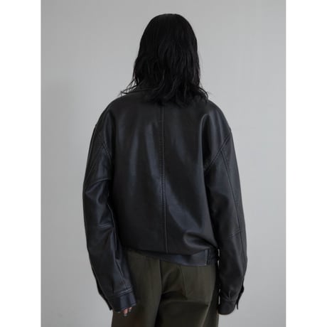 《予約販売》vintage like mannish fake leather jacket/2colors_no0424