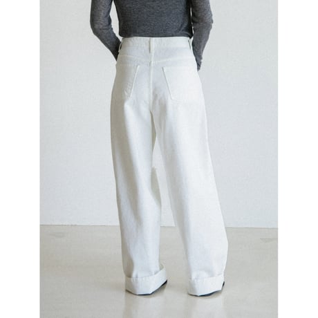 《予約販売》clash white cotton pants_np1249