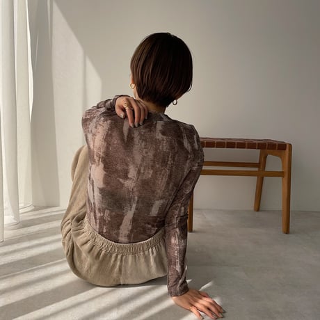 【nokcha original】mosaic sheer tops_nt0879
