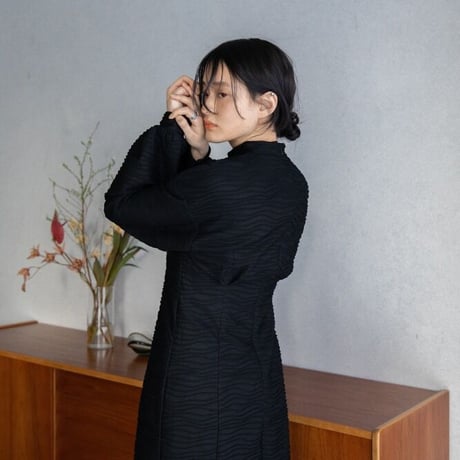 【nokcha original】volume long dress/black_nd0120