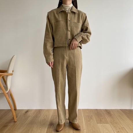 【nokcha original】material belt pants_np0550