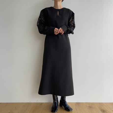 【nokcha original】sleeve dress/black_nd0135