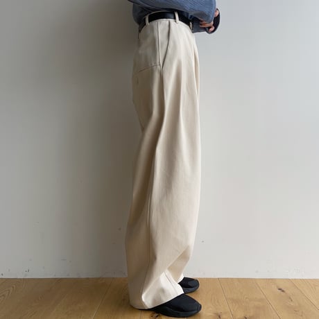 【nokcha original】tuck oval twill pants/ 2colors_np0924