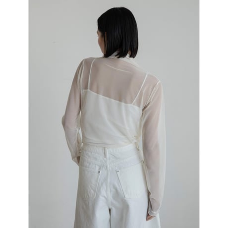 《予約販売》accent hem sheer tops/3colors_nt2243