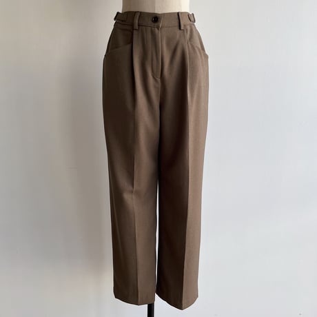 【nokcha original】buckle slacks pants/brown_np0668