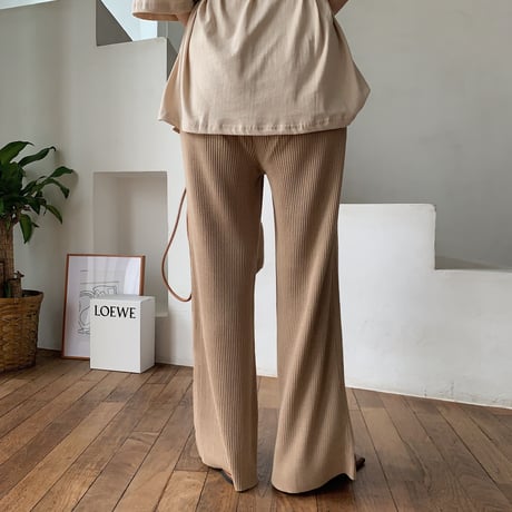【nokcha original】quality linen knit pants/beige_np0211