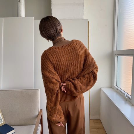 《予約販売》detail cable knit/2colors_nt0783