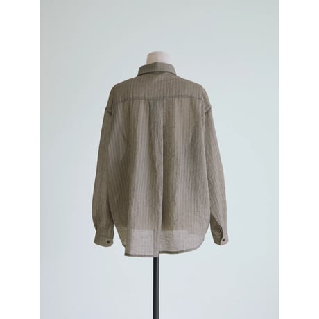 《予約販売》stripe mannish sheer shirt_nb0382