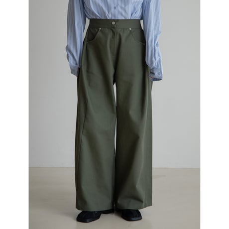 《予約販売》twill oval mannish pants/2colors_np1080