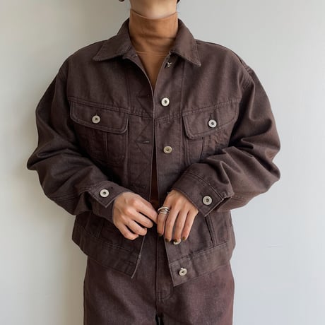 《予約販売》brown denim jacket_no0245