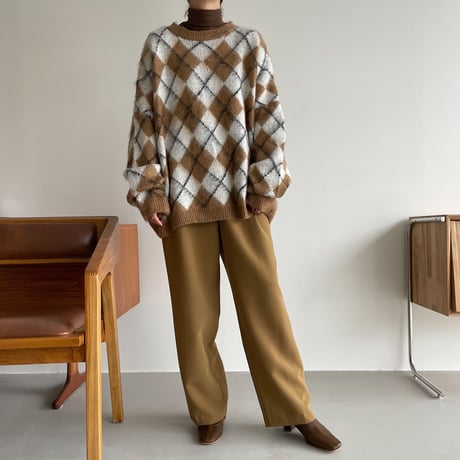 《予約販売》argyle over knit_nt1115