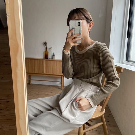 《予約販売》bi-color lib knit/2colors_nt0819
