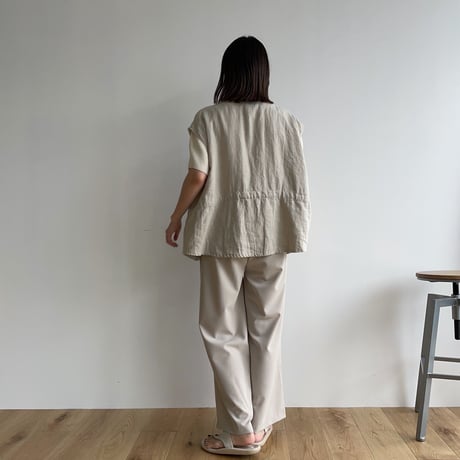 《予約販売》linen military vest_nt1333