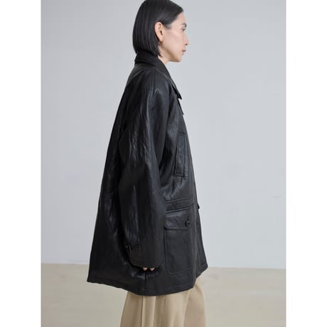 《予約販売》soft fake leather jacket/2colors_no0512