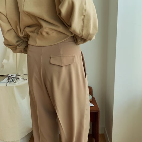 【nokcha original】slit long slacks pants/2colors_np0146