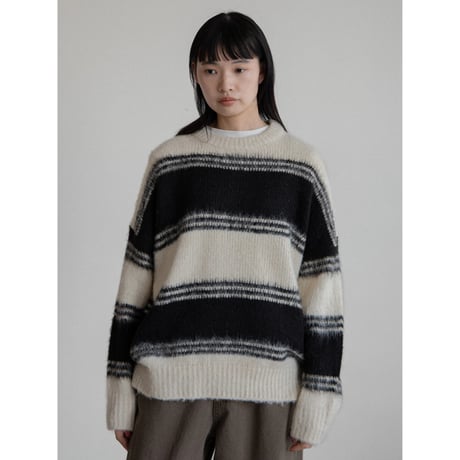 《予約販売》mulch border knit pullover/2colors_nt2195