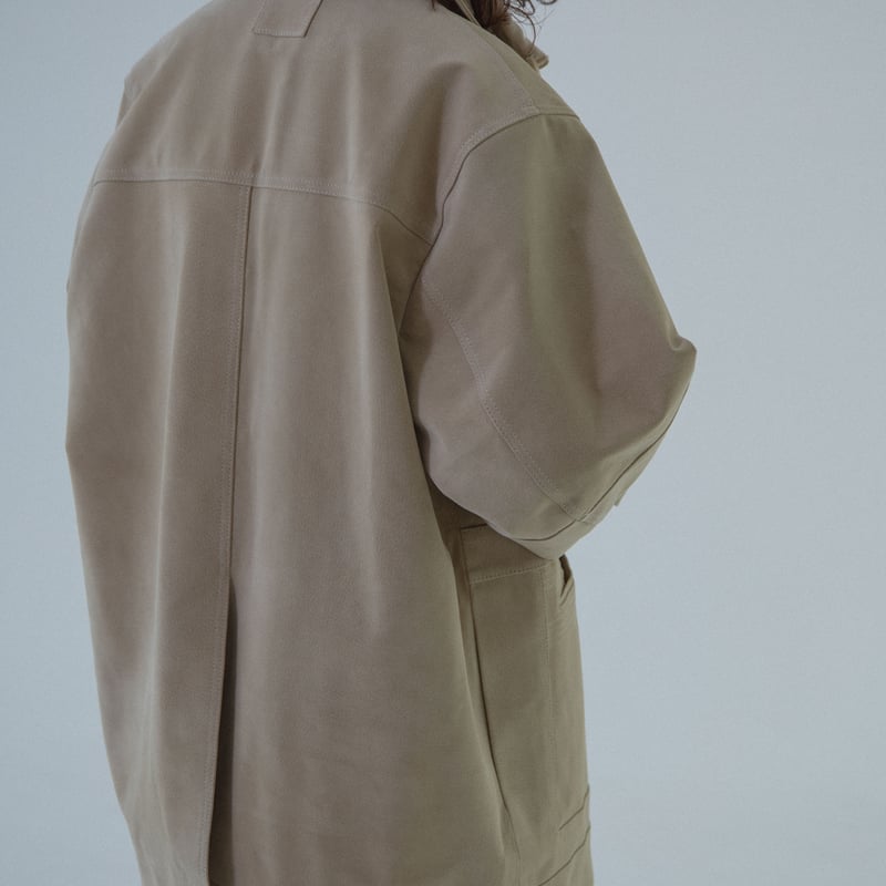 AUTHENTIC series - real suède rich jacket/écr