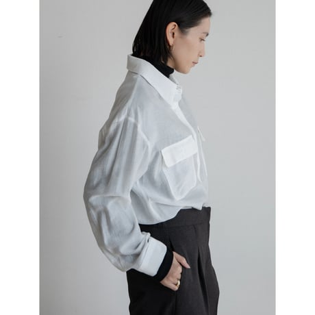 《予約販売》material sheer shirt/3colors_nb0276