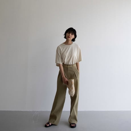 【nokcha original】piping pants/khaki_np0593