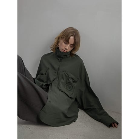 - AUTHENTIC series - emblem shirt/deep green_an0026