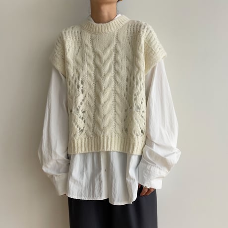 《予約販売》low gauge knit vest/2colors_nt1480