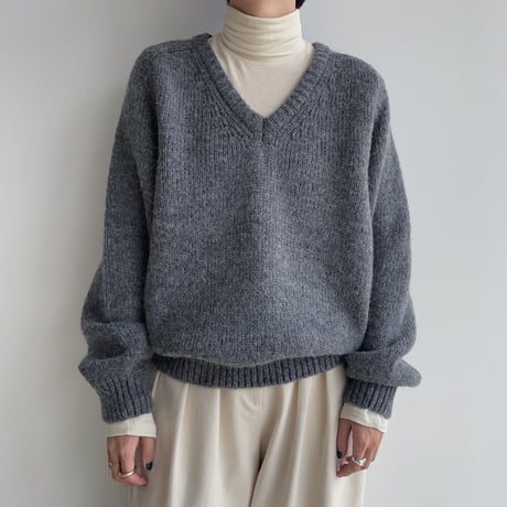 《予約販売》v neck rich knit/2colors_nt1924