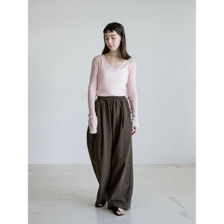 《予約販売》v neck sheer lib tops/3colors_nt2583
