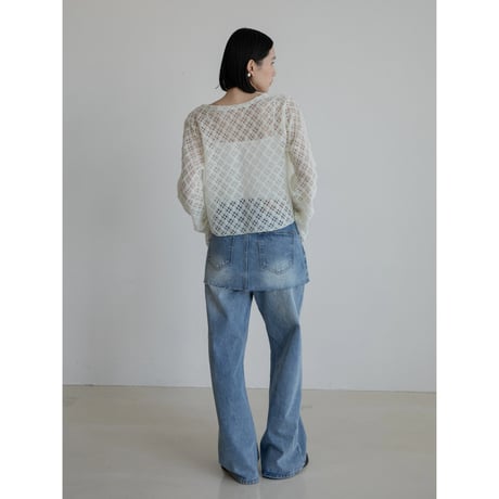 《予約販売》crochet minimal knit tops/2colors_nt2251