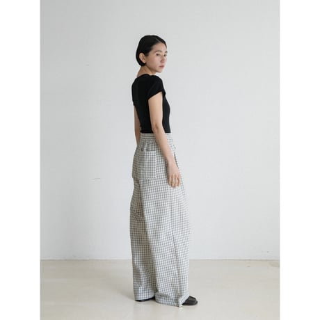 《予約販売》light check tuck pants/2colors_np1243