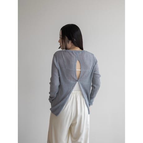 《予約販売》back accent linen knit tops/3colors_nt2050