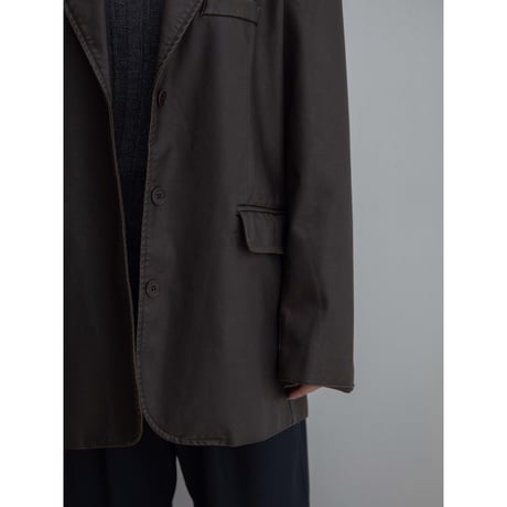 《予約販売》vintage like tailored eco leather jacket_no0369