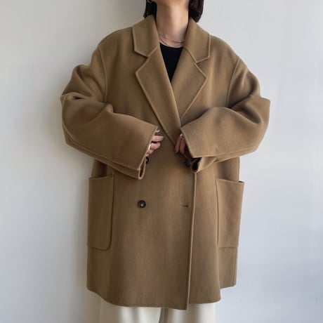 【nokcha original】HAND MADE tailored middle coat/beige_no0306