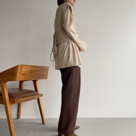 【nokcha original】rincl soft pants/brown_np0467