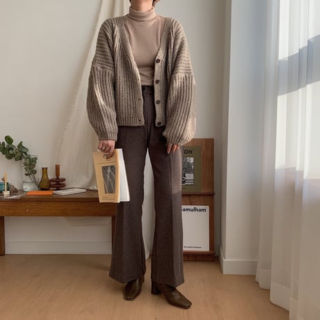 ✳︎予約販売✳︎stretch slit slacks pants/2colors_np0118
