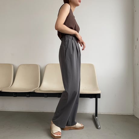 【nokcha original】silhouette pants/charcoal gray_np0401