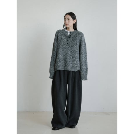 《予約販売》melange button over knit/2colors_nt2453
