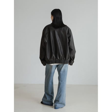 《予約販売》ash fake leather jacket/2colors(unisex)_no0474