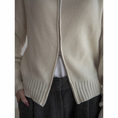 《予約販売》quality zip knit cardigan/2colors_no0398