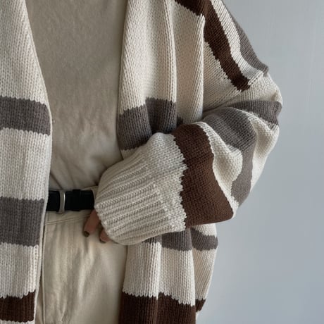 【nokcha original】ennui knit cardigan/ivory_nt1501