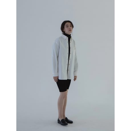 - AUTHENTIC series - button down mannish shirt/ivory_an0022