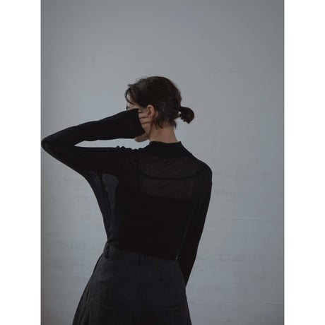 【NOKCHA original】cover stich sheer tops/3colors_nt2119