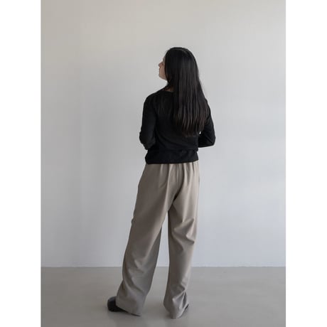 《予約販売》pin stripe tuck wide pants/2colors_np0973