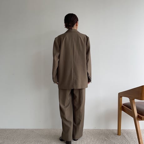 【nokcha original】buckle slacks pants/brown_np0668