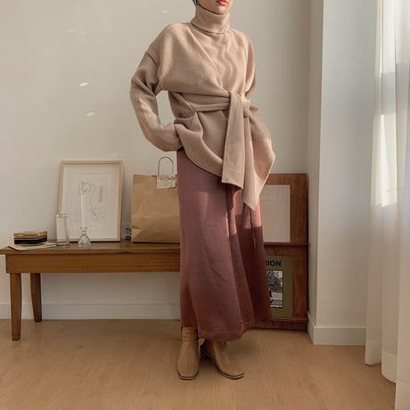 ✳︎予約販売✳︎satin wrap skirt/2colors_ns0022