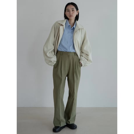 《予約販売》tuck twill cotton pants/2colors_np1070