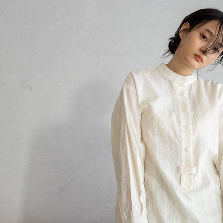 【nokcha original】jacquard over blouse/ivory_nb0041