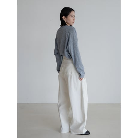 《予約販売》accent oval white pants_np1091